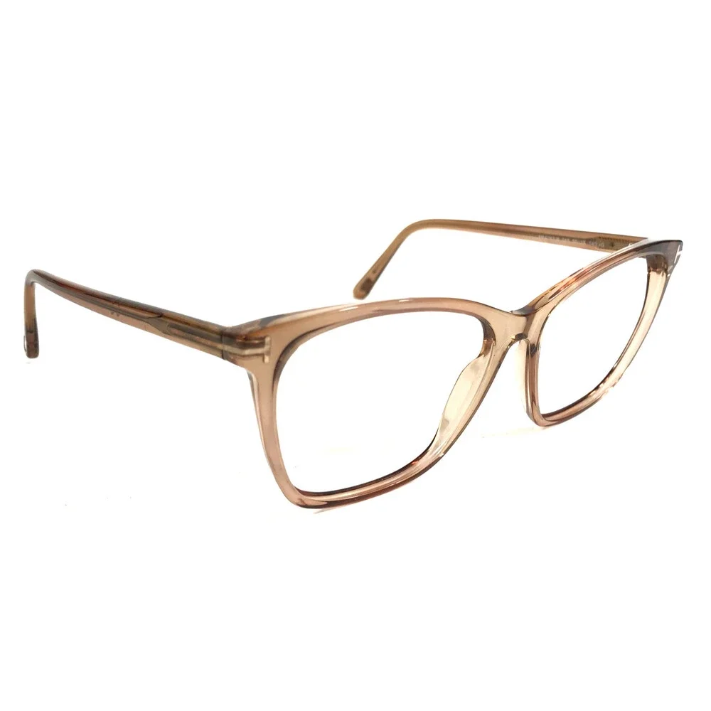 Tom Ford Eyeglasses Frames TF5762-B 045 Transparent Light Brown 55-15-140